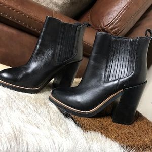 Forever 21 black leather booties